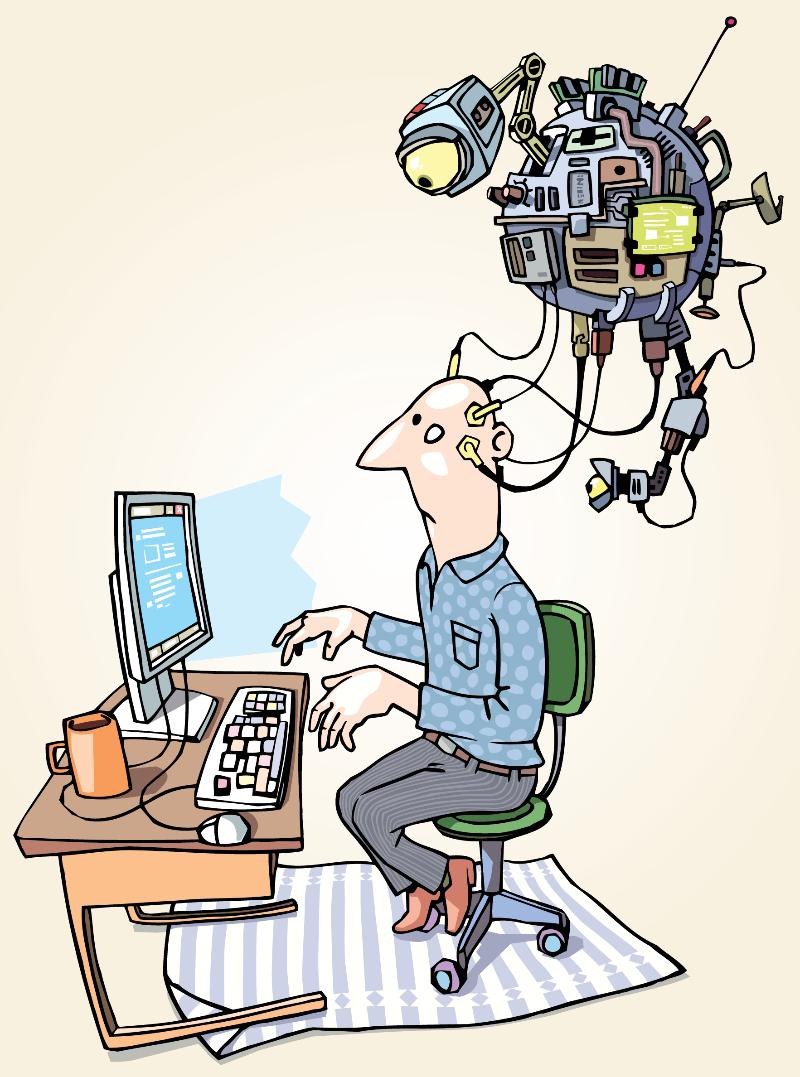 Kunstig intelligens_COLOURBOX4408465.jpg Hvem styrer hvem av mennesket og roboten? Algoritmer bidrar til å lage stadig mer kompetente roboter, men forskere tror ikke vi blir erstattet med det første.